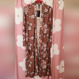 Piphany Eloise Floral Duster, NWT, Size 3